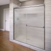 Basco 3500-44SRN Classic 64-1/2×22 High x 44×22 Wide Bypass Framed Shower Door with Silver