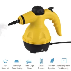 Alternative view of TOMSHOO Handheld Steam Cleaner 1000W Portable High Temperature Steamer for Cleaning with 10Pcs Accessories, for Kitchen Sofa Bathroom Car Window